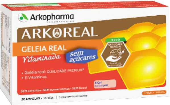 Arkoreal Geleia Vitaminada Ampolas Laranja Sem Açucar (x20 ampolas bebiveis)