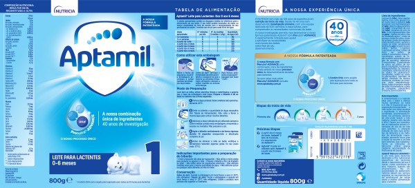 Aptamil 1 Pronutra Advance Leite Lactente - 800g