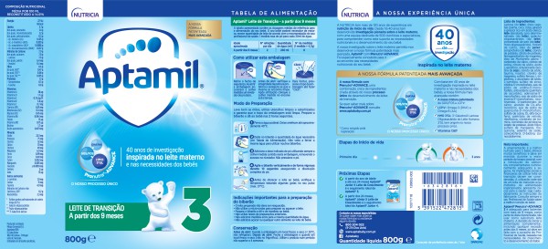 Aptamil 3 Pronutra Advance Leite Transição - 800g