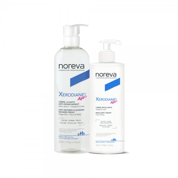 Noreva_Xerodiane Creme Emoliente - 400ml + Oferta Creme Lavante - 500ml