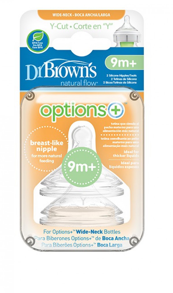 Tetina amplia Y del Dr. Browns (x2 unidades)