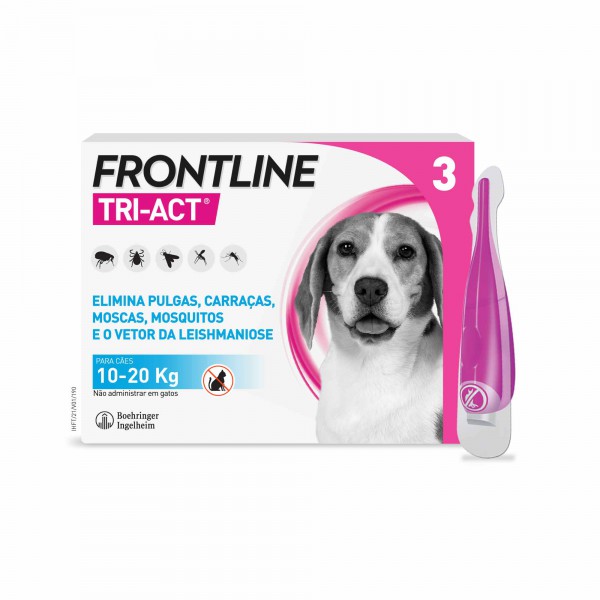 Frontline Tri-Act M Solución Perro_10-20kg - 2ml (x3 unidades)