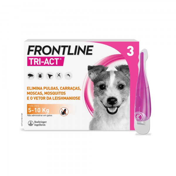 Frontline Tri-Act S Solución Perro - 5-10kg - 1ml (x3 unidades)