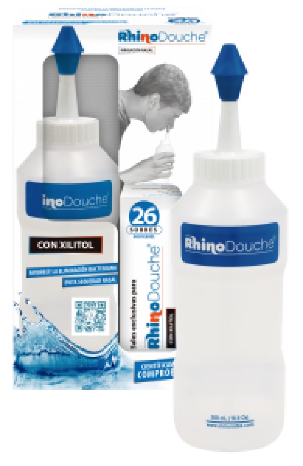 Rhinodouche Nasal Garrafa + Saquetas com sais (5g x 26 saquetas)