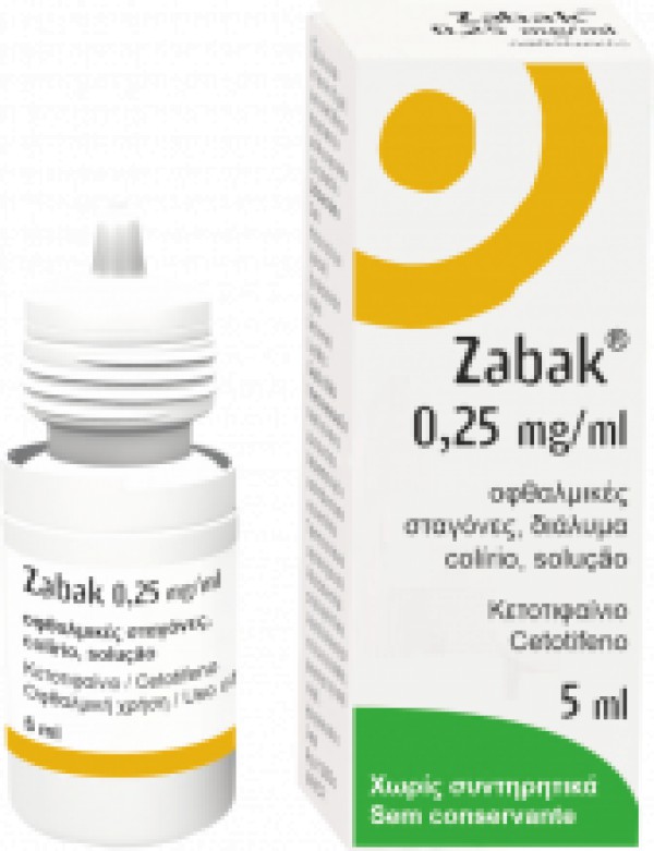 Zabak, 0.25 mg/ml Frasco gotero solución colirio - 5ml