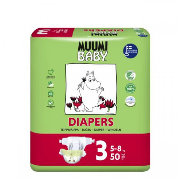 Moomin Baby Fralda_ Tam.3_5-8kg (x50 unidades)