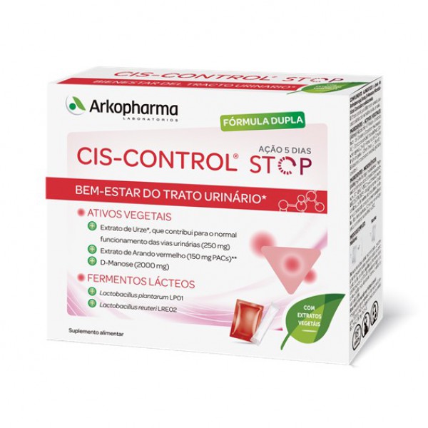 Arkopharma Cis-Control Stop Saquetas Ativos vegetais (x10 unidades) + Sticks Fermentos lácteos (x5 unidades)