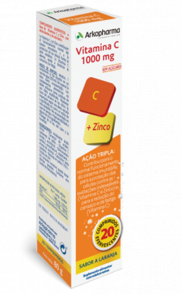 Arkopharma Vitamina C + Zinco (x20 comprimidos efervescentes)