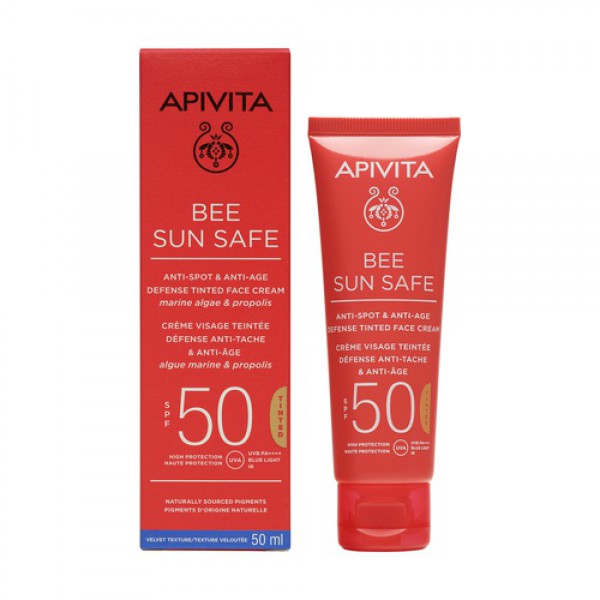 Apivita Solares Creme Antienvelhecimento SPF50 c/ Cor - 50ml