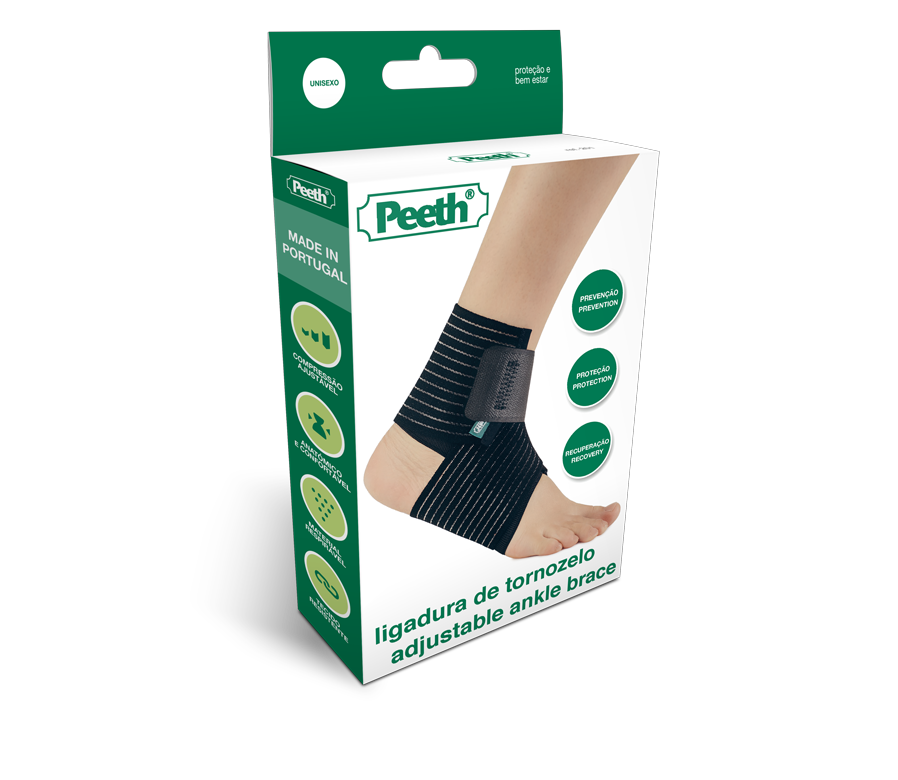 Peeth Ligadura Tornozelo_ Média_ Preta