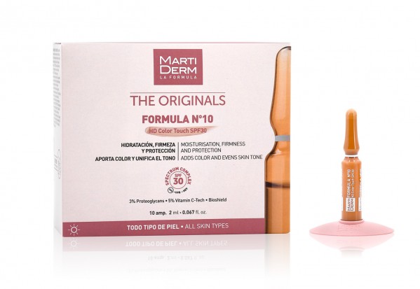 Martiderm Fórmula N10 HD Color Touch SPF30 (x10 ampollas)