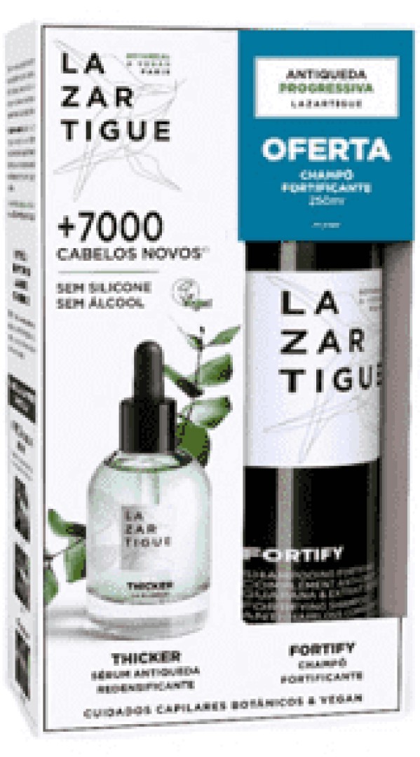 Lazartigue Thicker Sérum redensificante - 50ml + Oferta Fortify Champô fortificante complemento antiqueda - 250 ml