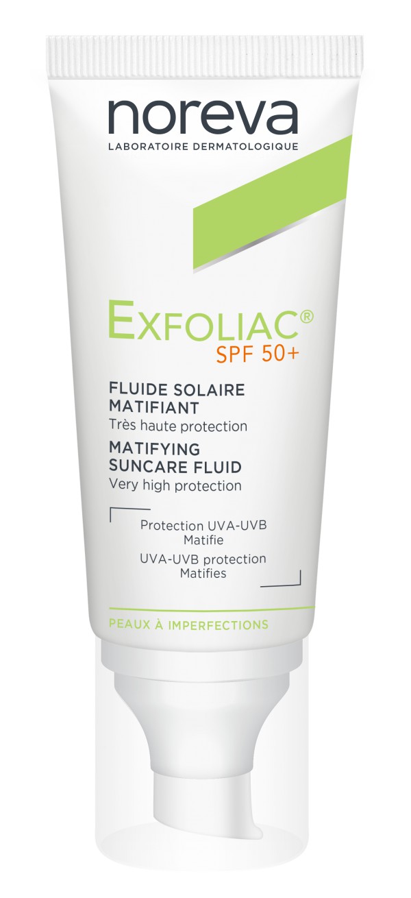 Noreva_Exfoliac Fluido Solar SPF50+ Rosto  - 40ml
