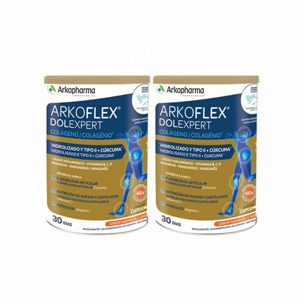 Arkopharma Arkoflex Dolexpert Colagénio_Laranja  - 390g  (DUO c/ Desconto 40% 2ª Embalagem)