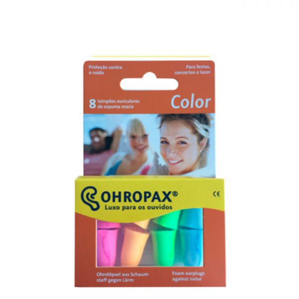 Ohropax Tapones Auditivos Espuma Suave Color (x8 unidades)