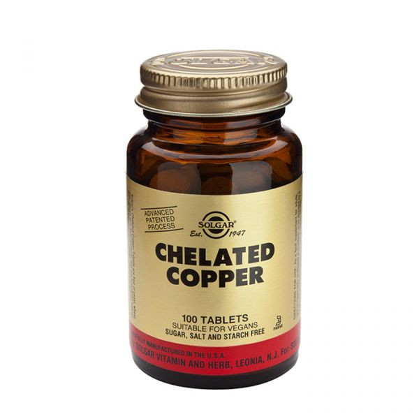 Cobre quelatado_Solgar (x100 comprimidos)
