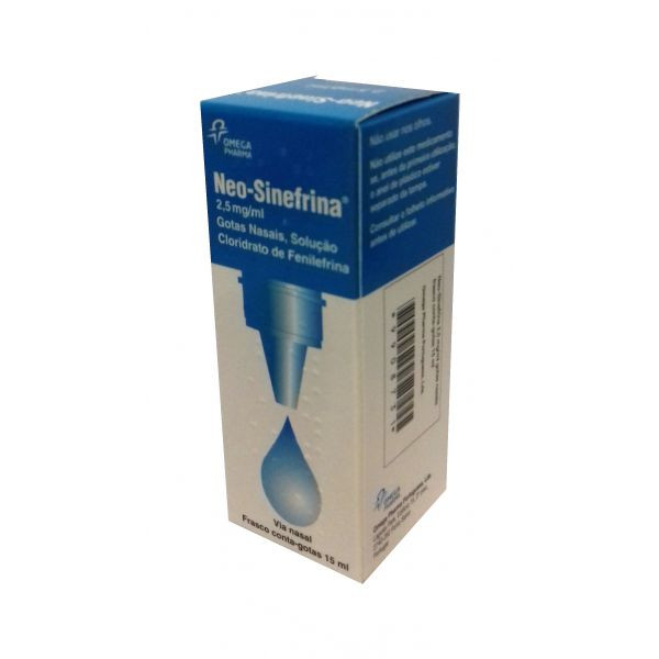 Neo-Sinefrina, 2,5 mg/ml solução nasal conta-gotas -15ml