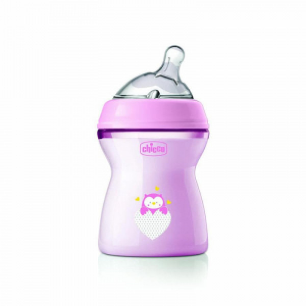 Chicco Biberão NaturalFeeling_Silicone_Girl_2M+ - 250ml