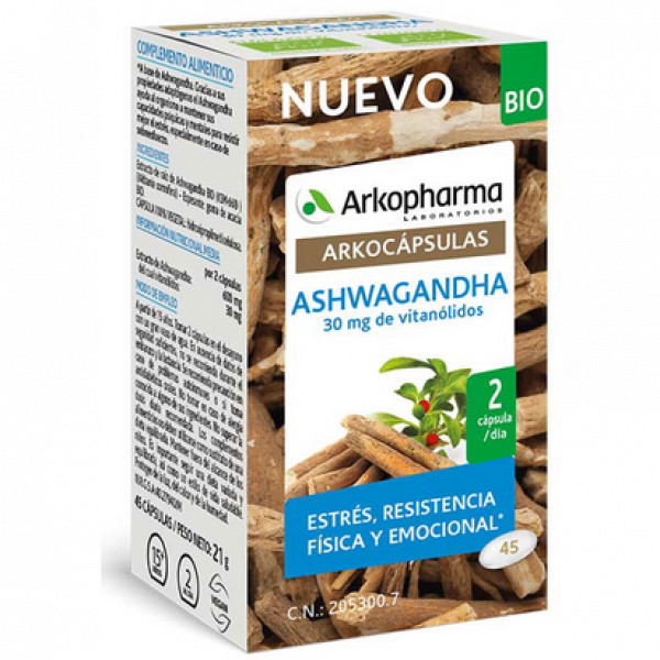 Arkocápsulas Ashwagandha BIO (x45 cápsulas) = Arkocápsulas Ashwagandha BIO (x45 cápsulas)