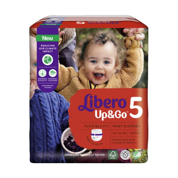 Libero Up&Go Pañales_ Tamaño 5_ 10/14 Kg (x20 unidades)