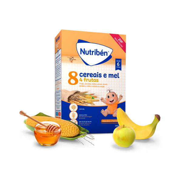 Nutriben Harinas 8 Cereales & Miel _ Láctea - 250g