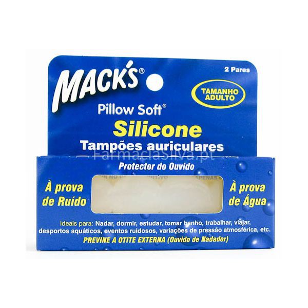 Mack S Tapón Otorrino de Silicona Blanco (x4 unidades)