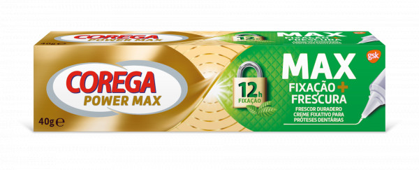 Corega Max Fixação+Frescura Creme Dentário - 40g