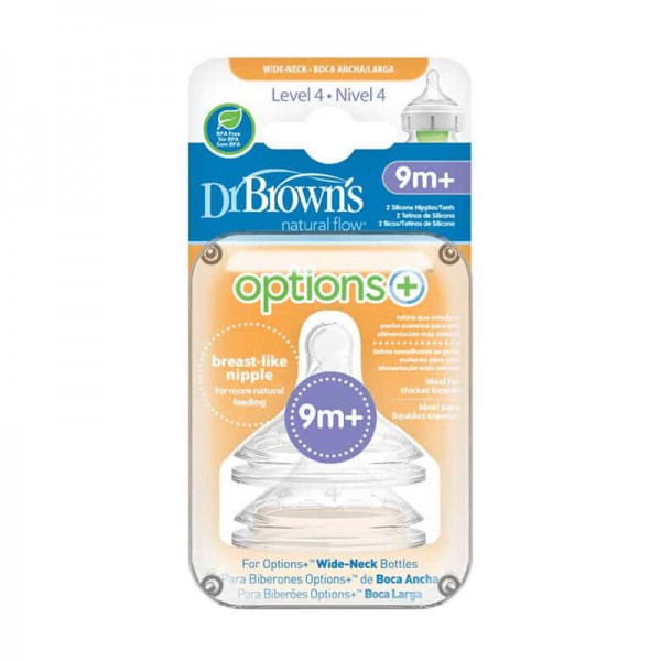 Dr Browns Tetina Larga_Nível 4 (x2 unidades)