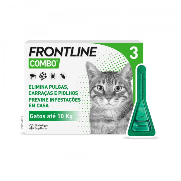 Frontline Combo Solução Tópica Gato - 0,5ml (x3 unidades)