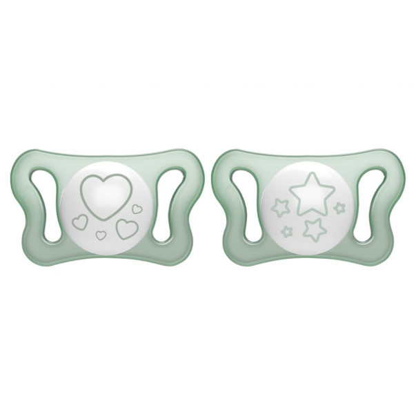 Chicco Physioforma Micró Chupetas_Silicone Verde Luminoso_ 0-2M (x2 unidades)