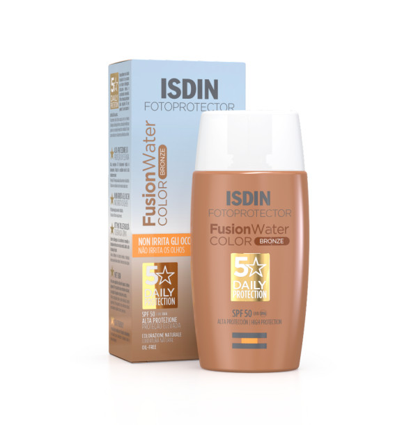 ISDIN Fotoprotector Fusion Water Color BRONZE SPF50 50ML - Protetor solar facial com cor
