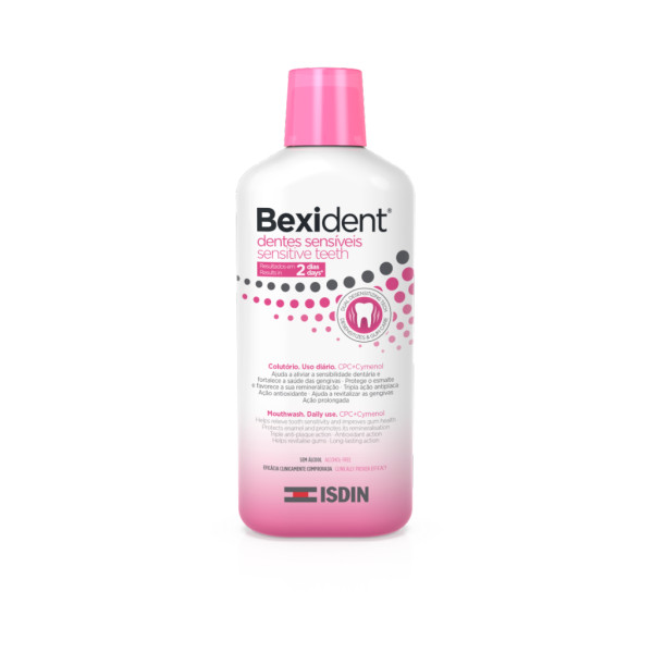 ISDIN Bexident Dentes Sensíveis 500ML - Colutório com CPC para aliviar a sensibilidade dentária
