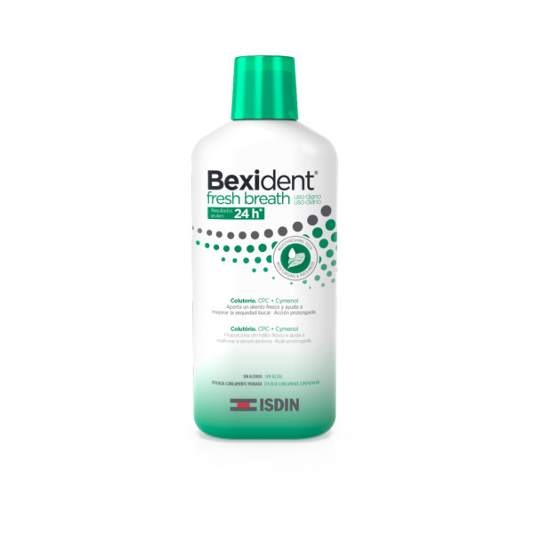 ISDIN Bexident Fresh Breath 500ML - Enjuague bucal de uso diario para aliento fresco