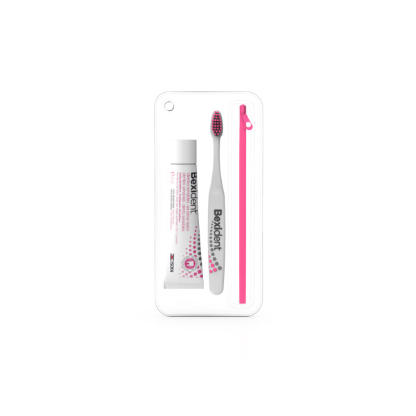 ISDIN Bexident Dentes Sensíveis Smile&Go 25ML - Kit de viagem composto por pasta dentífrica e escova de dentes
