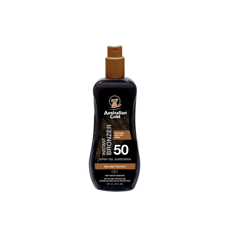 Australian Gold SPF50 Spray Gel con Bronceador - 237ml
