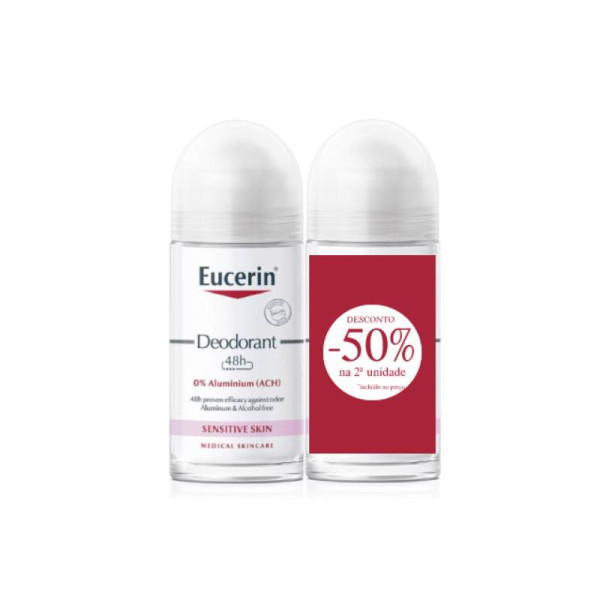 Eucerin Deo 48H_ 0% Aluminio - 50ml (Pack Duplo)