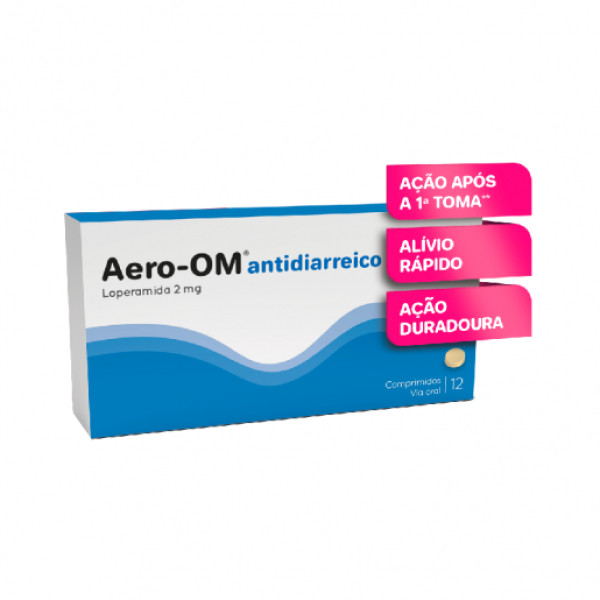 Aero-Om Antidiarreico , 2 Mg (x12 comprimidos)