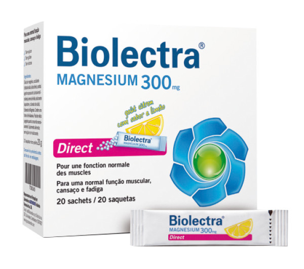 Biolectra Magnésio 300 Direct (x20 saquetas)