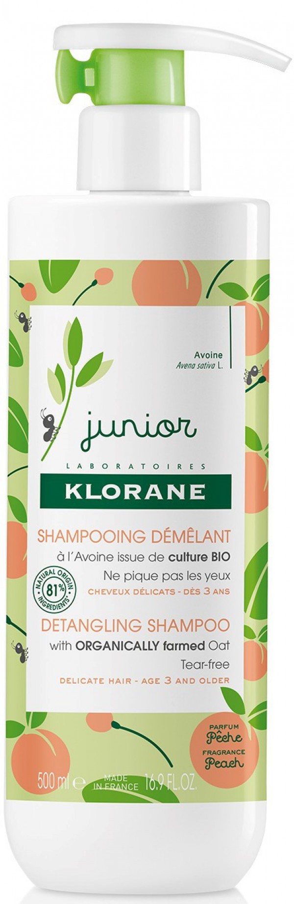 Klorane Petit Júnior Champô Desembaraçador - 500ml