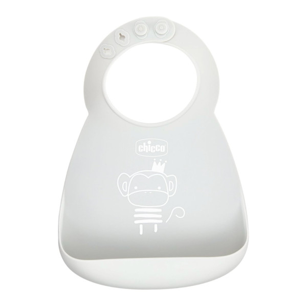 Chicco Babete Silicone_ Cinza_ 6M+