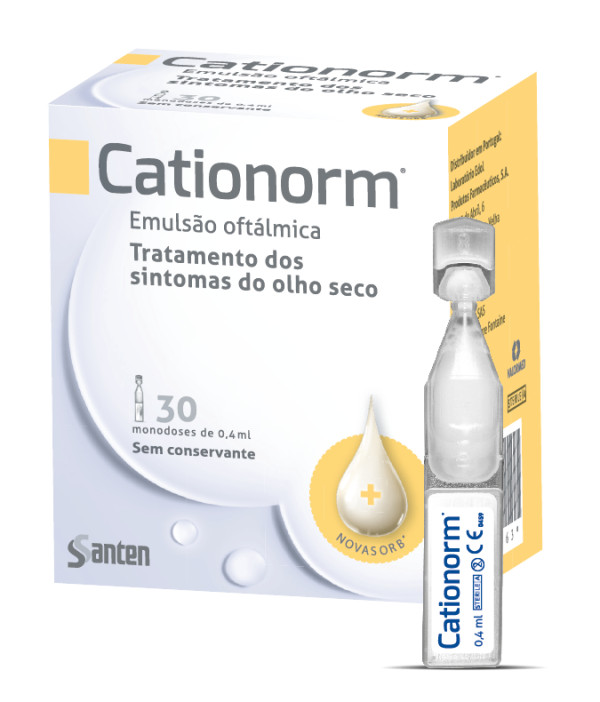 Cationorm Emulsão Oftálmica - 0,4ml (x30 unidades)