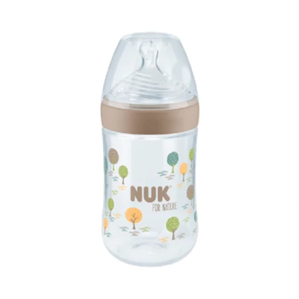 Nuk Nature Biberão Indicador Temperatura_ Tam. M _ Bege - 260ml