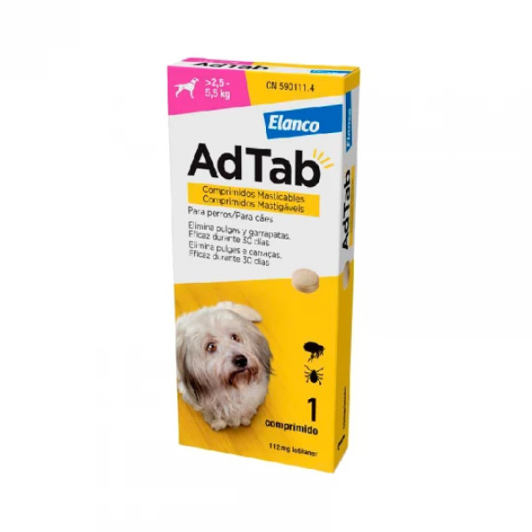 Adtab comprimido _Cão_ >2.5-5.5Kg  - 112mg