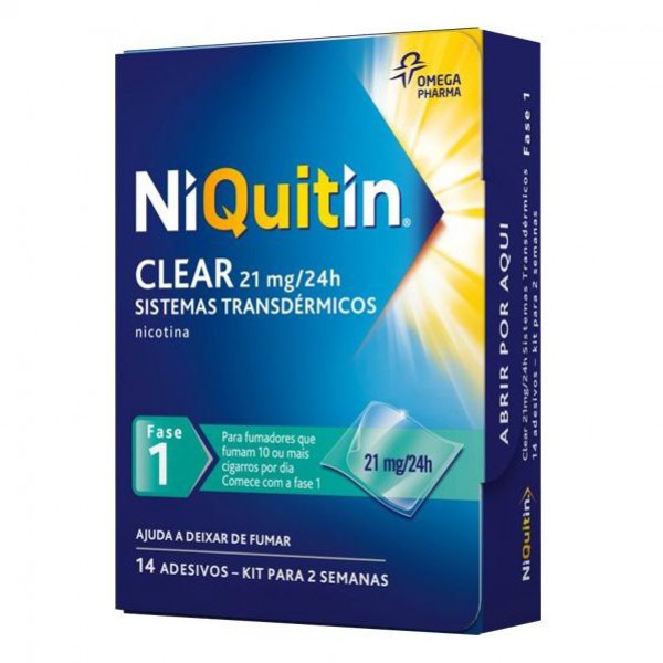 Niquitin Clear, 21 mg/24 h (x14 sistemas transdérmicos)