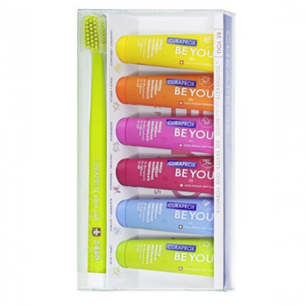 Curaprox Be You Pasta Dentes Branqueadoras (x6 unidades) + Escova de dentes