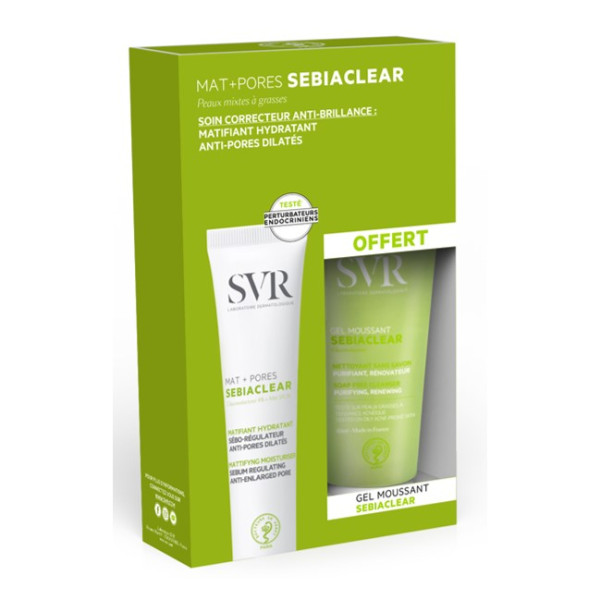SVR Sebiaclear Mat+Pores  -40ml + Oferta Gel lavante - 55ml