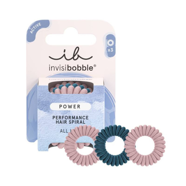 Invisibobble Elástico Power Fluffy Rose & Ice (x3 unidades)