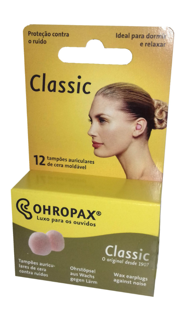Ohropax Classic Tapones Auditivos de Cera (x12 unidades)