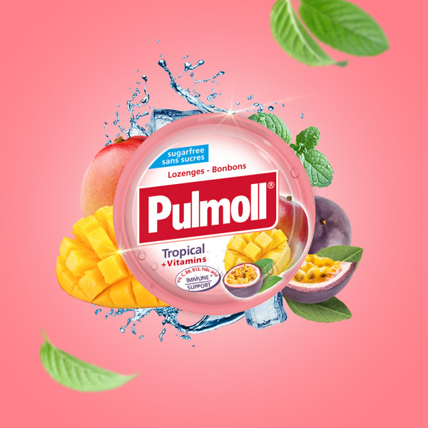 Pulmoll Tropical + Vitaminas Pastilhas - 45g