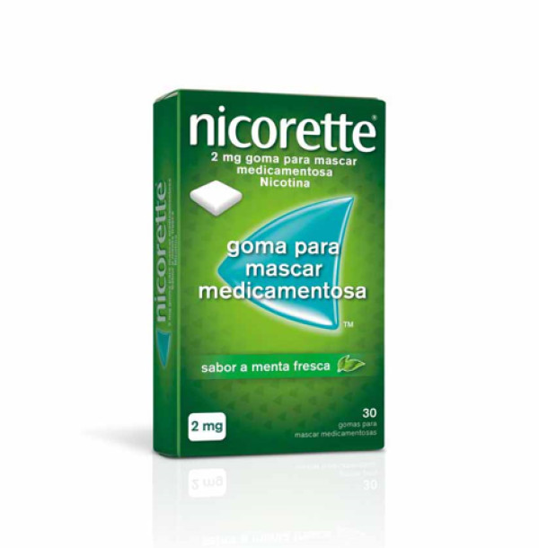 Nicorette Menta Fresca 2mg (x 30 gomas)"

"Nicorette Menta Fresca 2mg (x 30 gomitas)